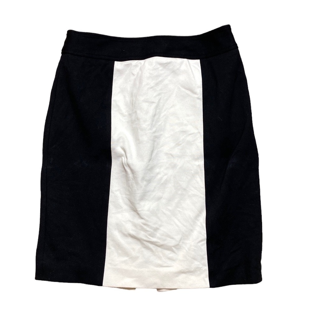 WHBM Black White Striped Mini Pencil Skirt 4